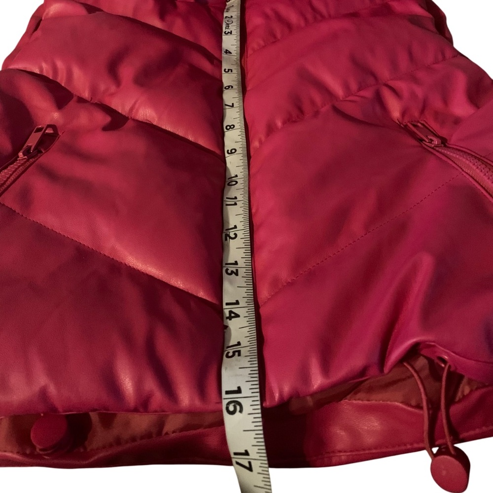 Love Tree Bright Pink Girl Vest, Faux Leather, Size Small. - Picture 12 of 15